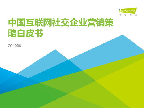 艾瑞咨詢 2019年中國互聯網社交企業營銷策略白皮書 